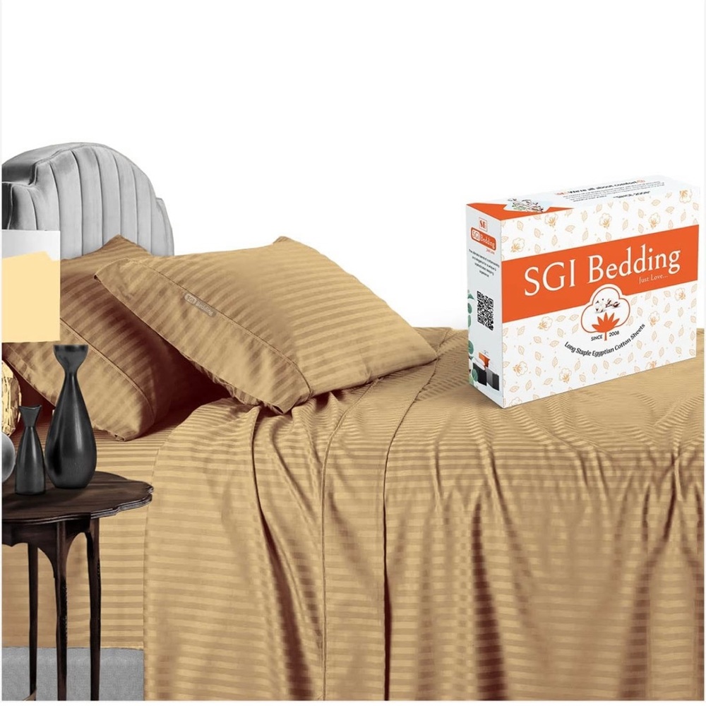 SGI 600 TC 100% Egyptian Cotton Bed Sheets Set